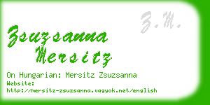 zsuzsanna mersitz business card